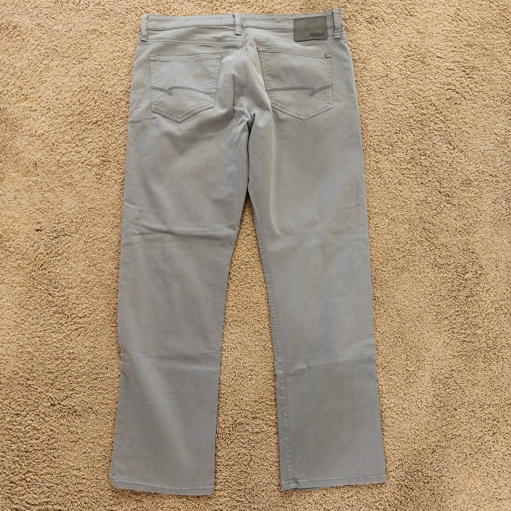 Mavi Jeans Matt Relaxed Straight Leg Grey Pants Mens 36x32 Cotton Stretch 337 - Picture 3 of 7